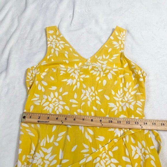 A New Day yellow floral sleeveless unlined flowy midi dress - Small - Picture 10 of 10